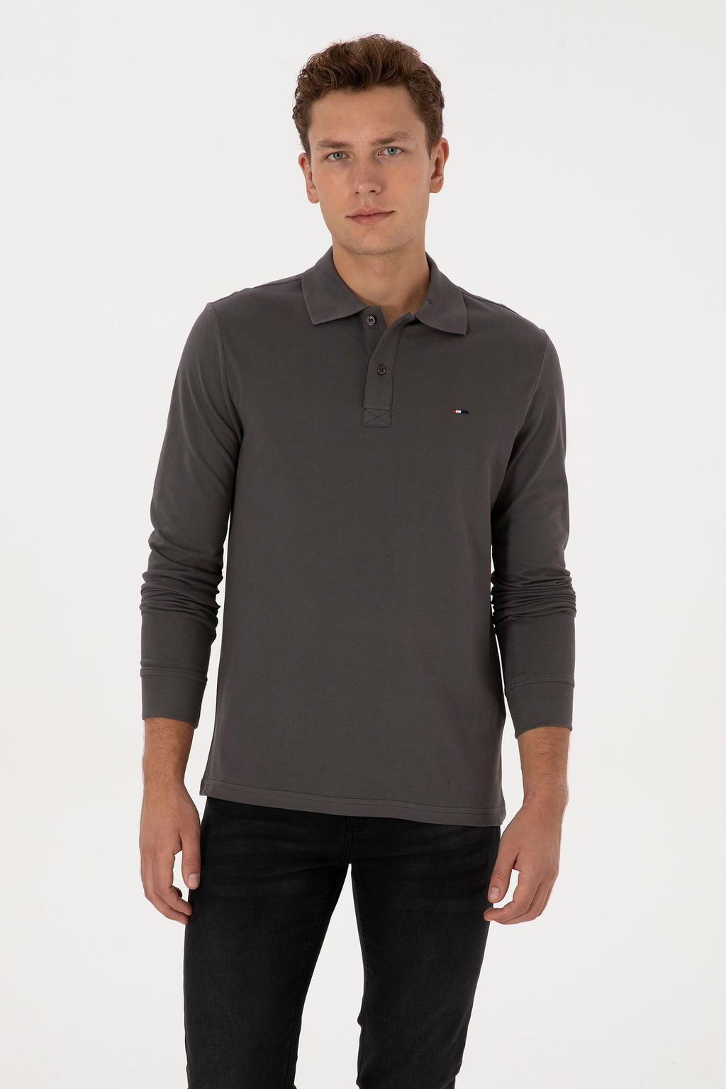 Erkek Gri Basic Sweatshirt - U.s. polo assn фото 3