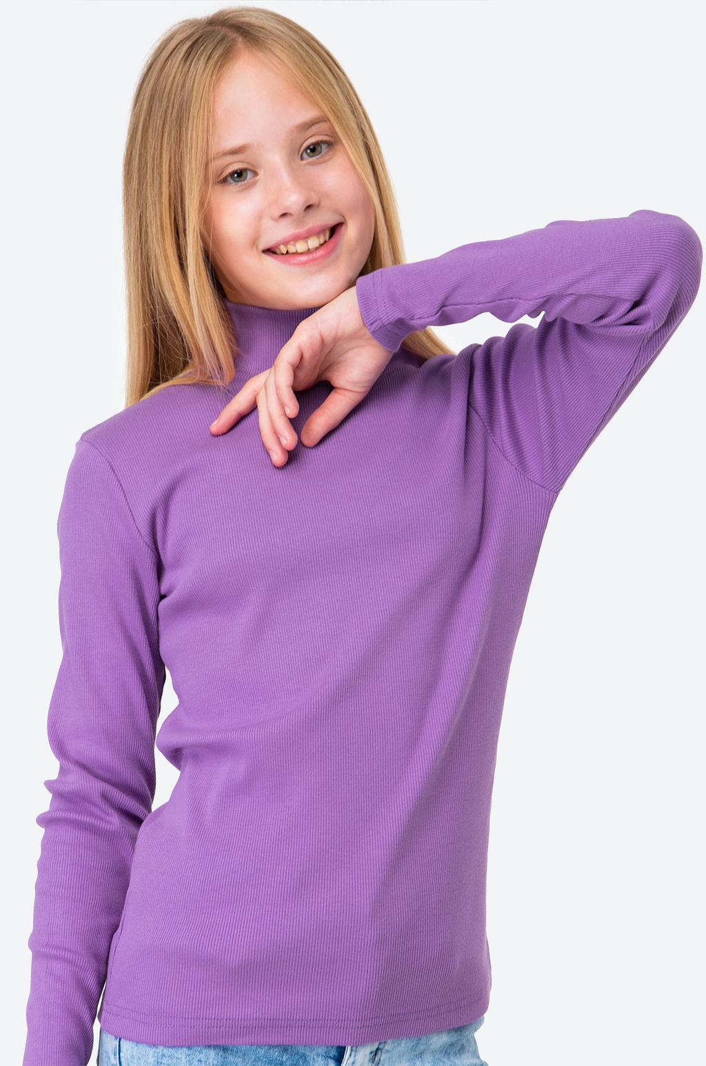 Детская базовая водолазка в рубчик Happyfox