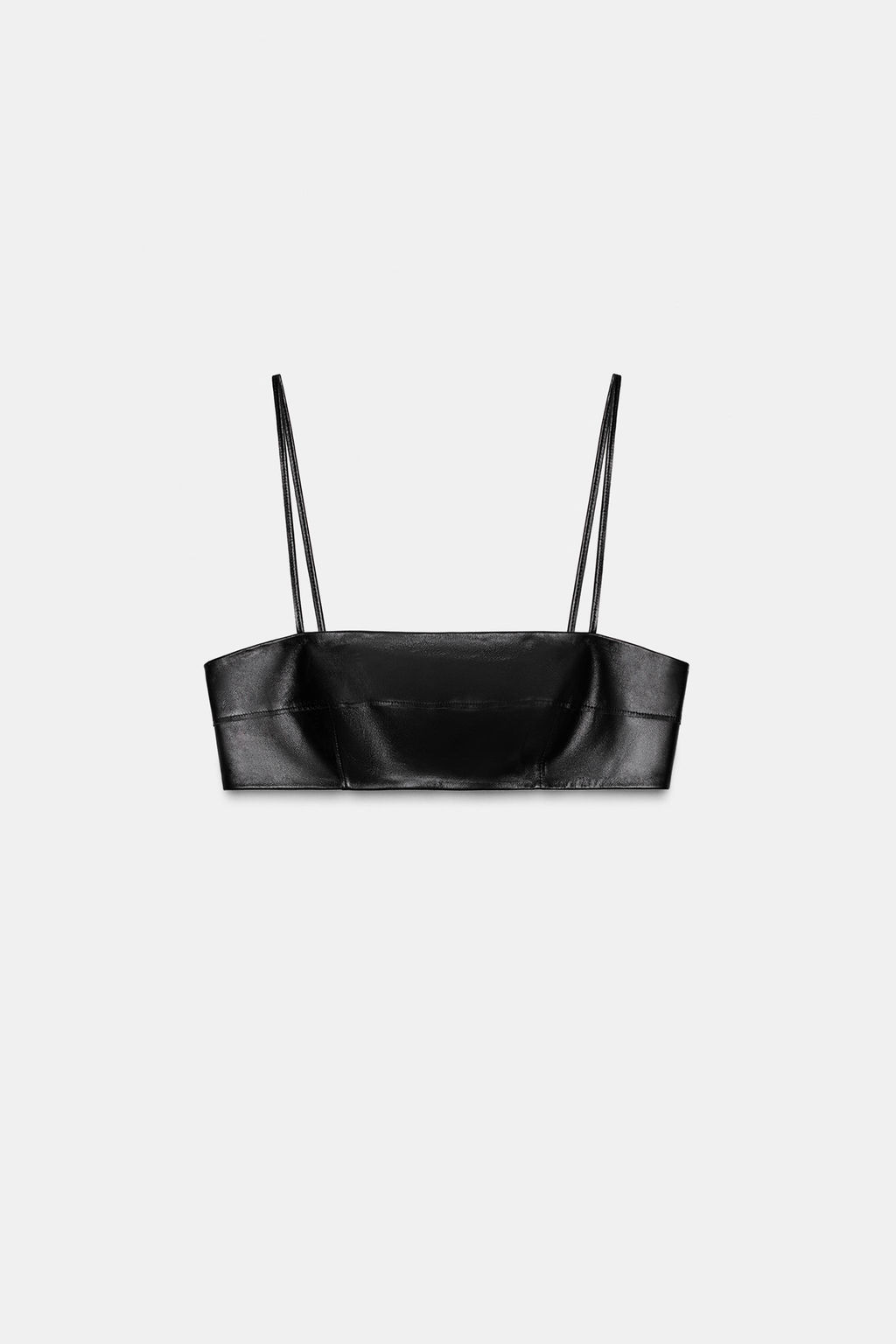 100% LEATHER BANDEAU TOP ZW COLLECTION LIMITED EDITION - Zara фото 10