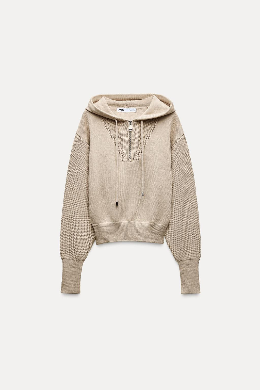 KNIT SWEATER WITH HOOD - Zara фото 15