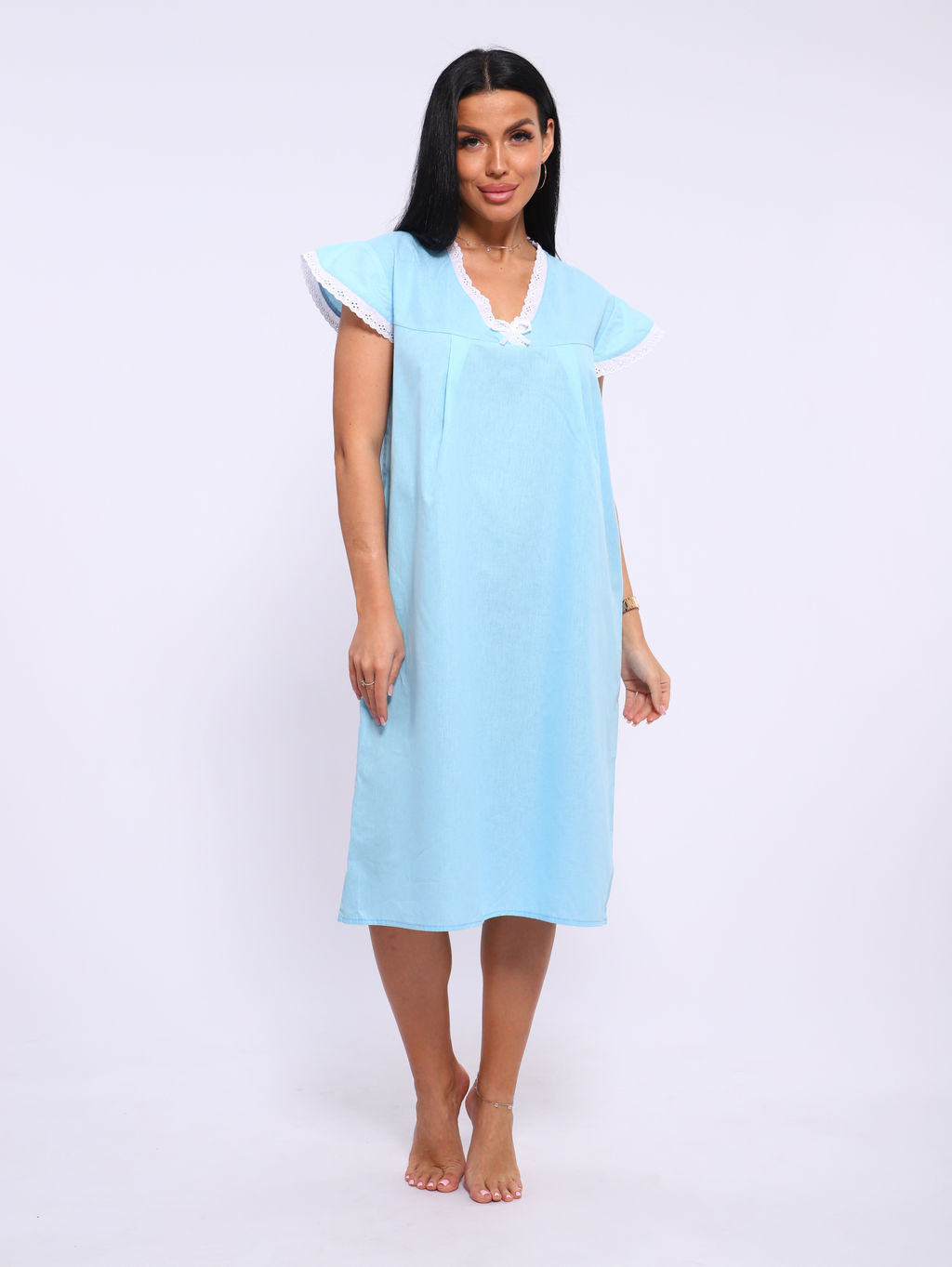 М121 Сорочка Света (голубой) - Иванушка-трикотаж фото 5