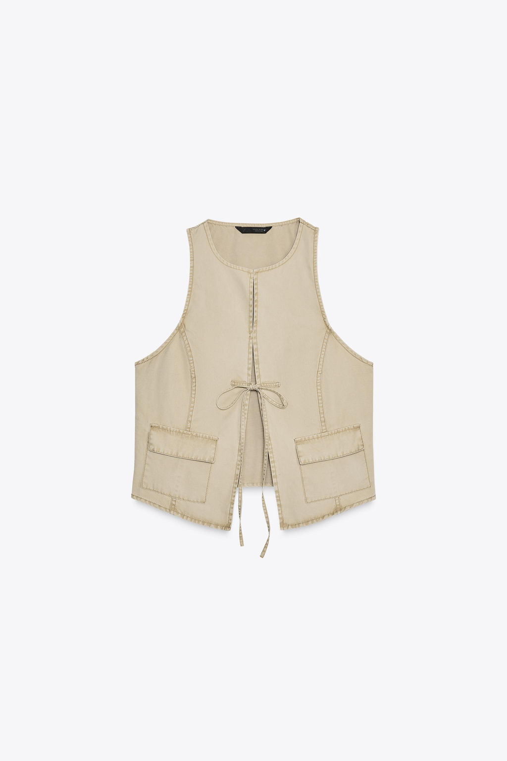 WASHED-EFFECT WAISTCOAT TOP - Zara фото 2