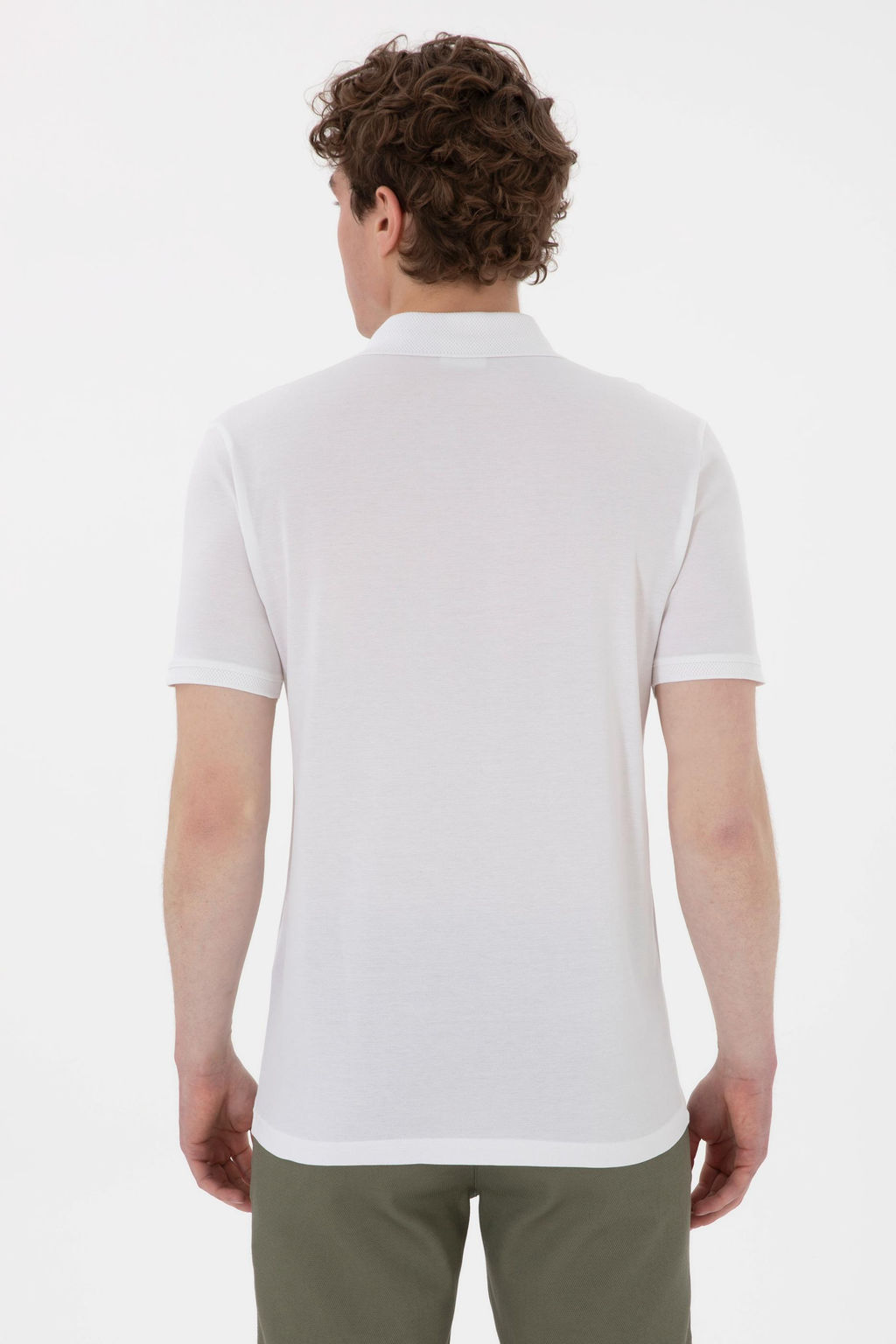 Erkek Regular Fit Polo Yaka Beyaz Basic Ti__rt Sepette S_rpriz _ndirim - U.s. polo assn фото 5