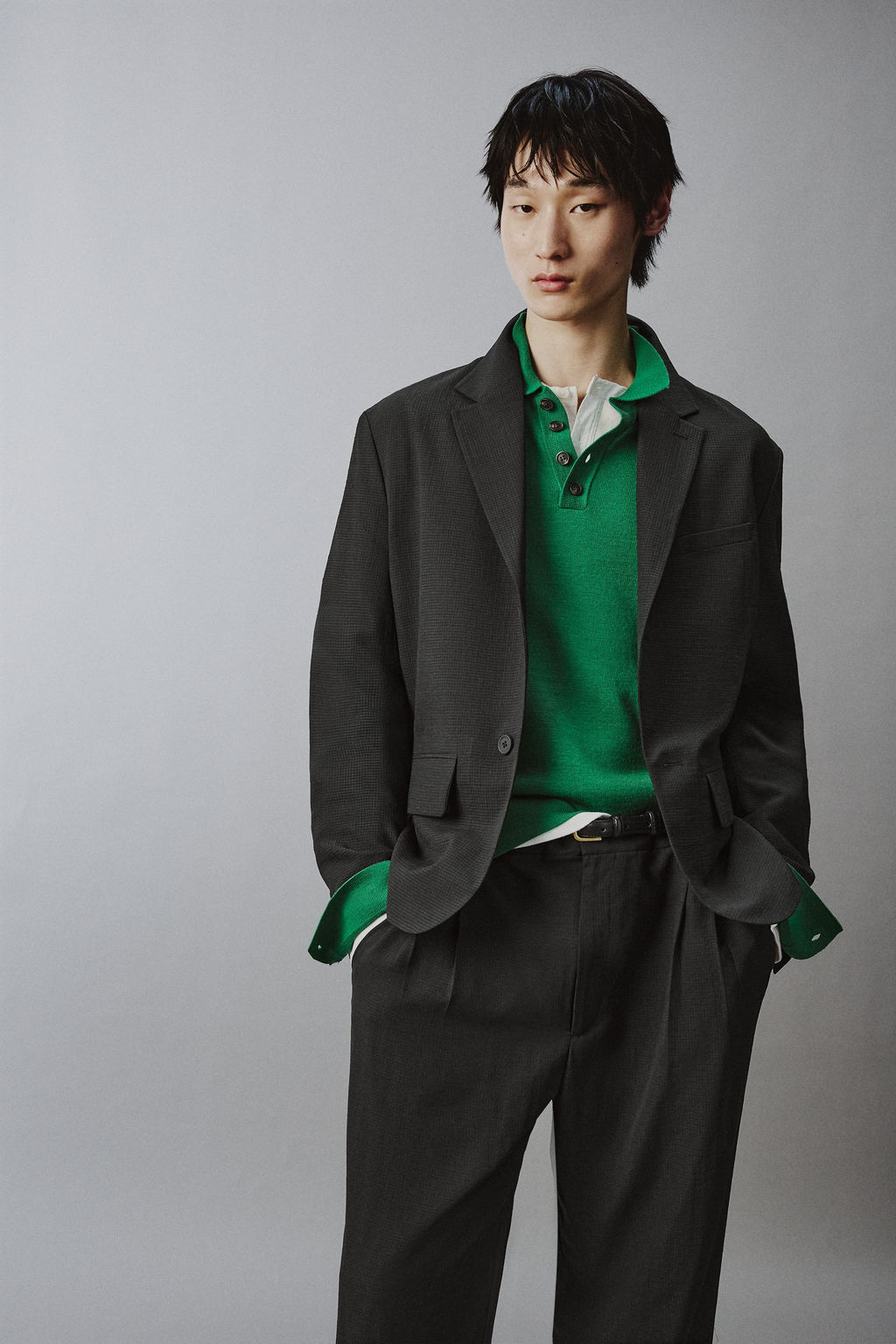 PANTAL?N TRAJE RELAXED FIT / Antracita oscuro - Zara фото 5