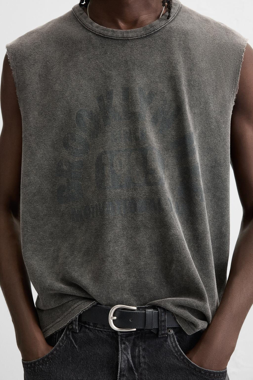 CONTRAST PRINT KNIT T-SHIRT - Zara фото 5