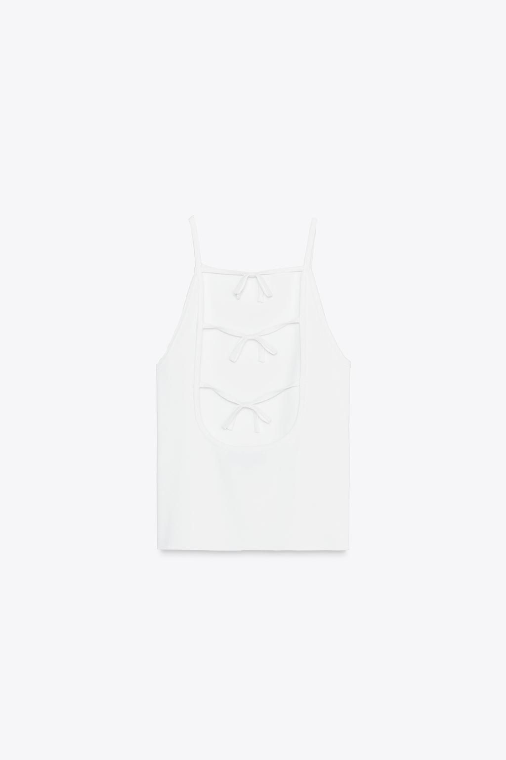 KNIT CUT OUT TIE TOP - Zara фото 12