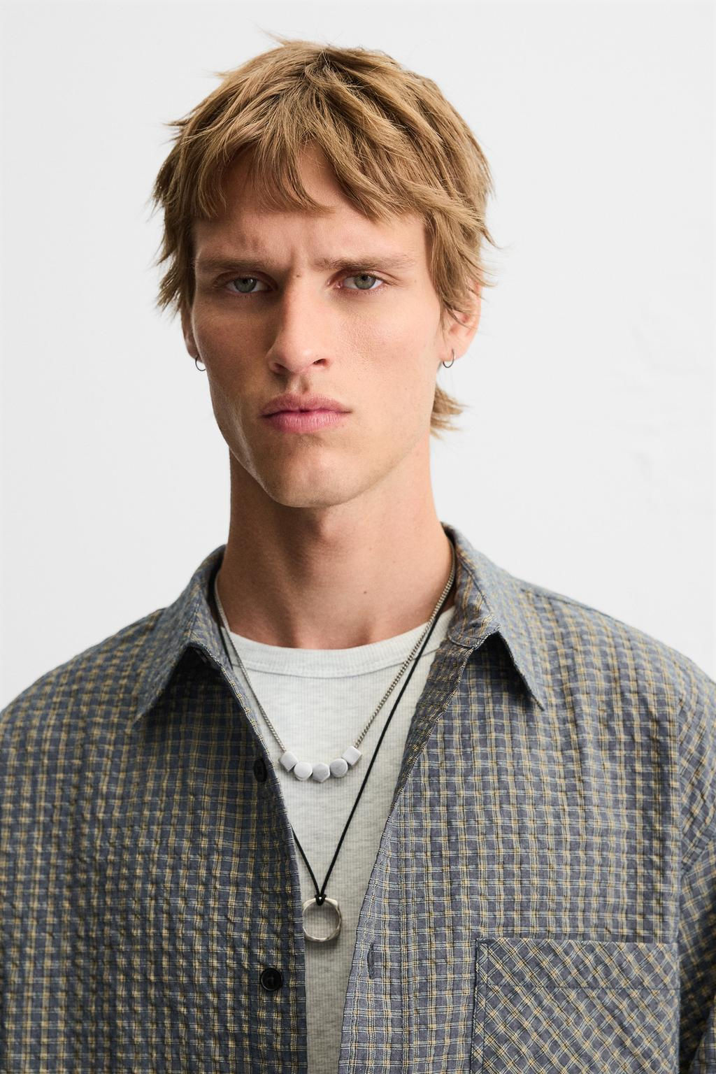 PLAID SHIRT WITH POCKET - Zara фото 5