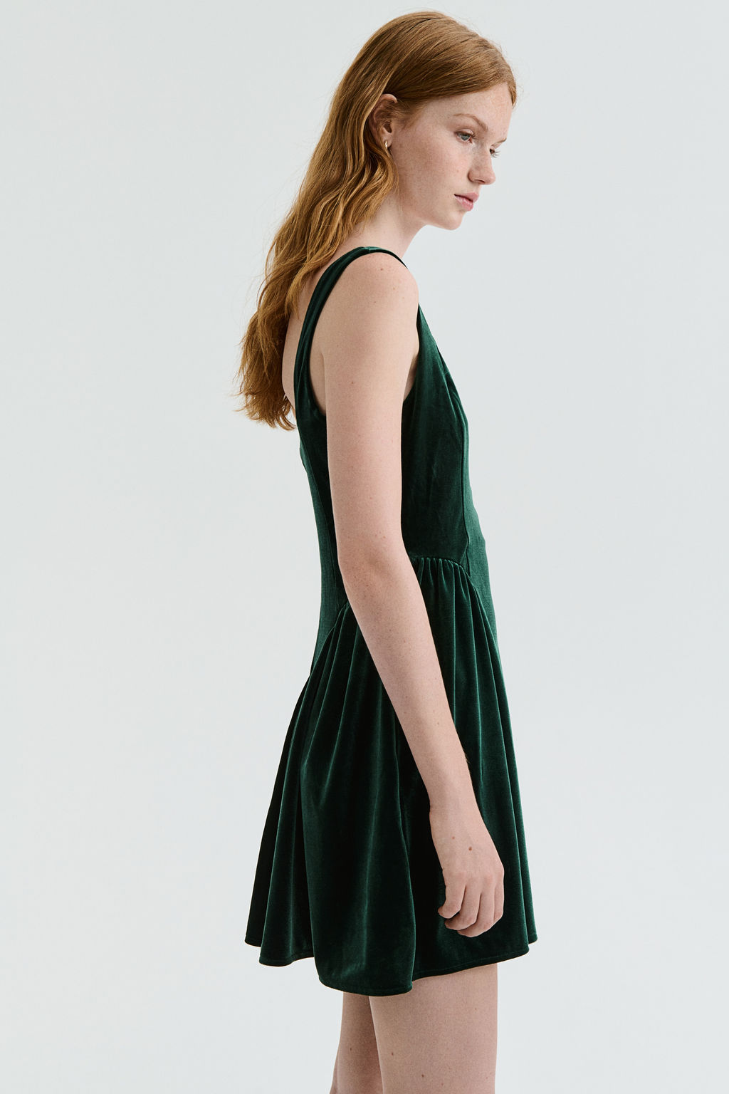 Vestido de tirantes en velour - H&m фото 5
