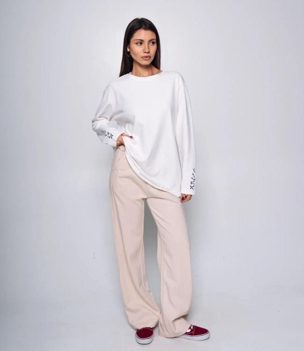 Лонгслив #КТ8151, белый