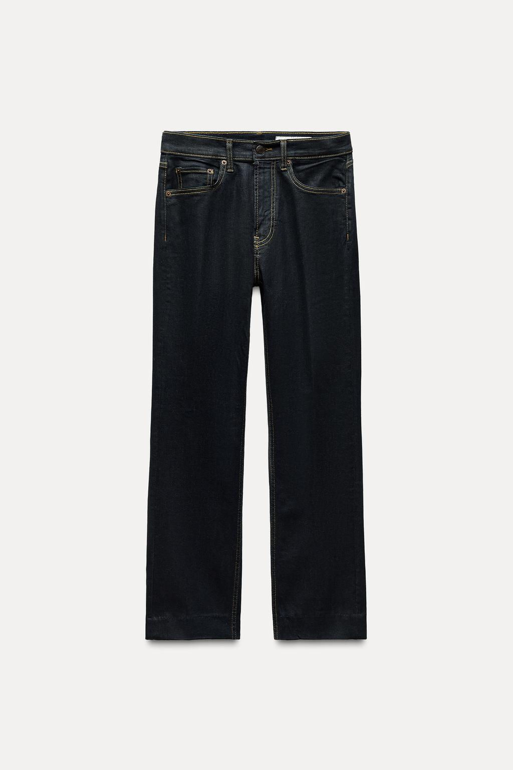 ZW COLLECTION BOOTCUT HIGH-WAIST CROPPED JEANS - Zara фото 7