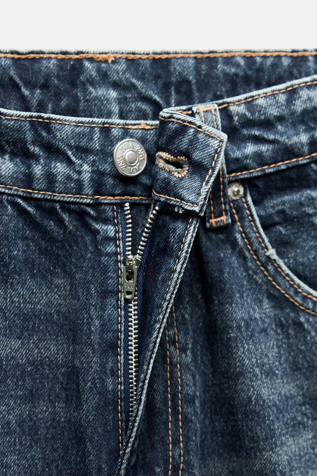 RELAXED OVERSIZE TAPERED HIGH-WAIST TRF JEANS - Zara фото 10