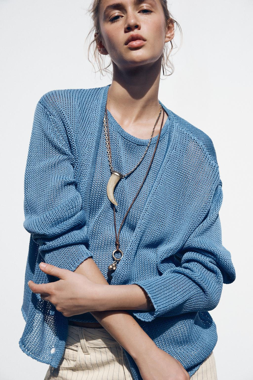 100% COTTON KNIT CARDIGAN - Zara фото 2