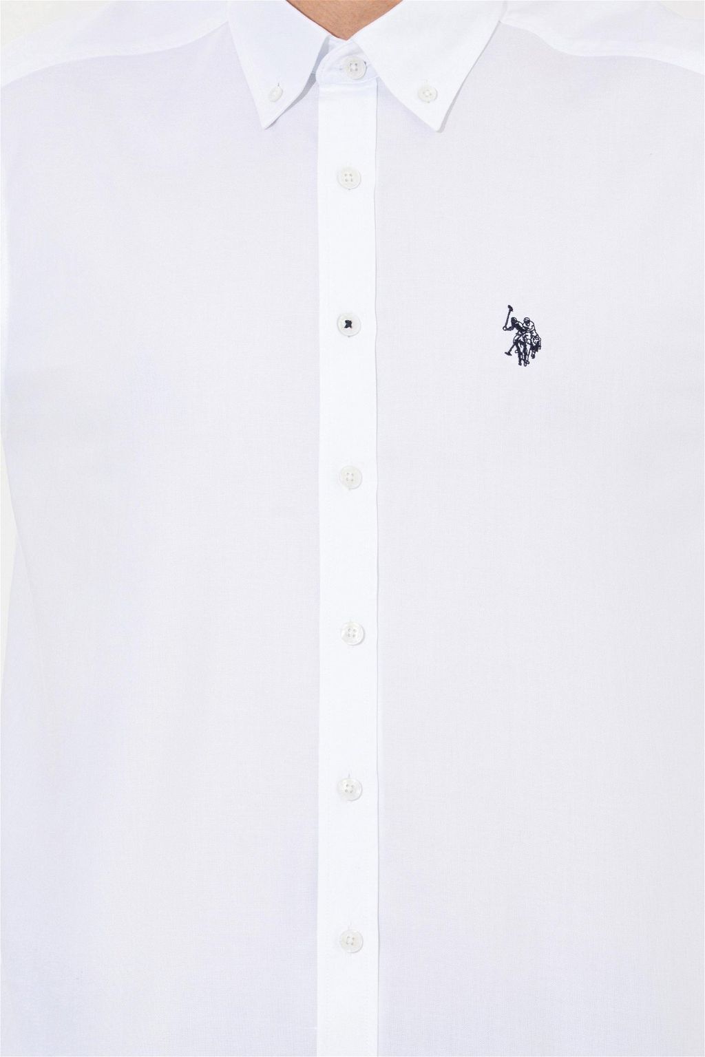 U. S. Polo Assn / Рубашка мужская белая Uzunkol Basic - U.s. polo assn фото 6