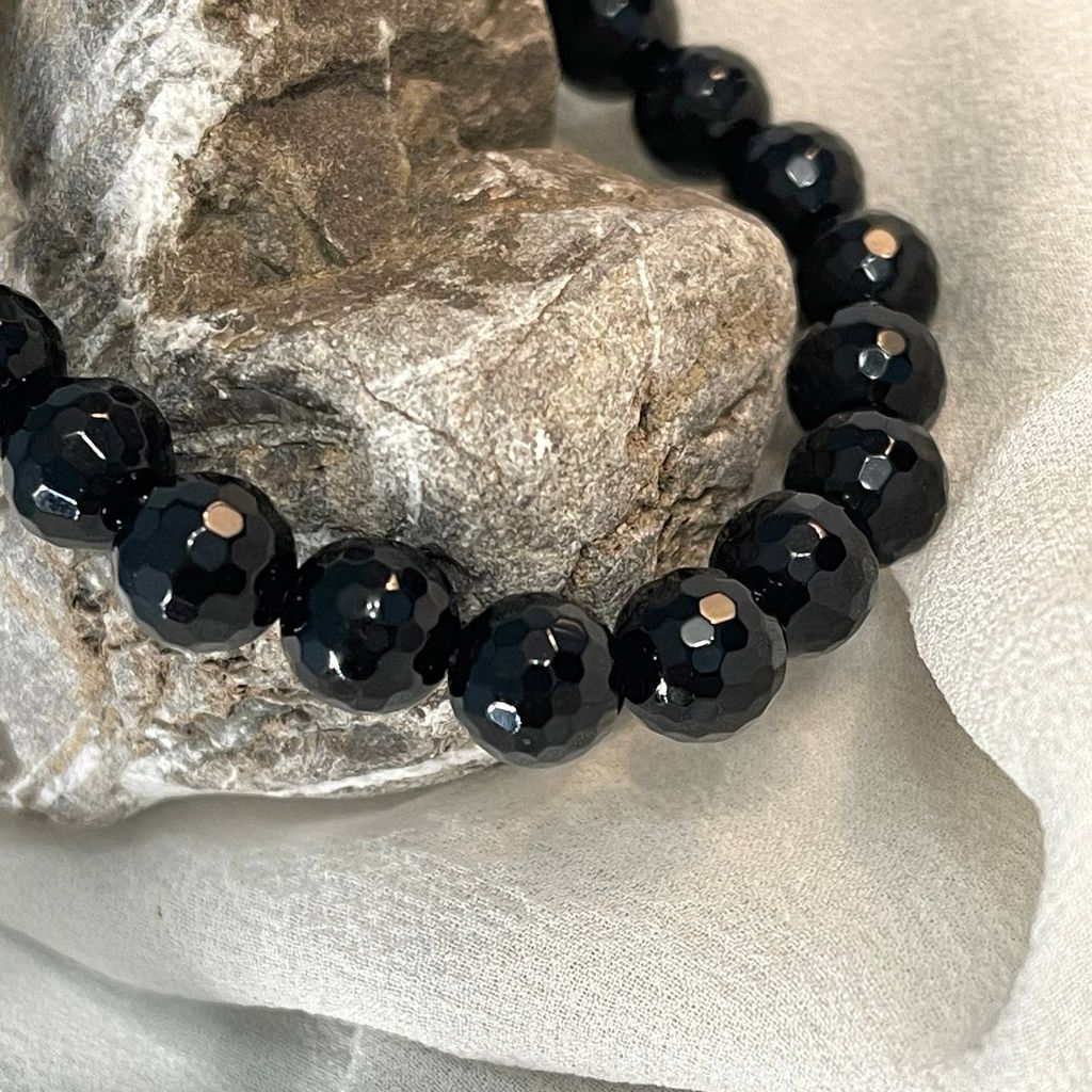 Браслет из черного Агата 18 см