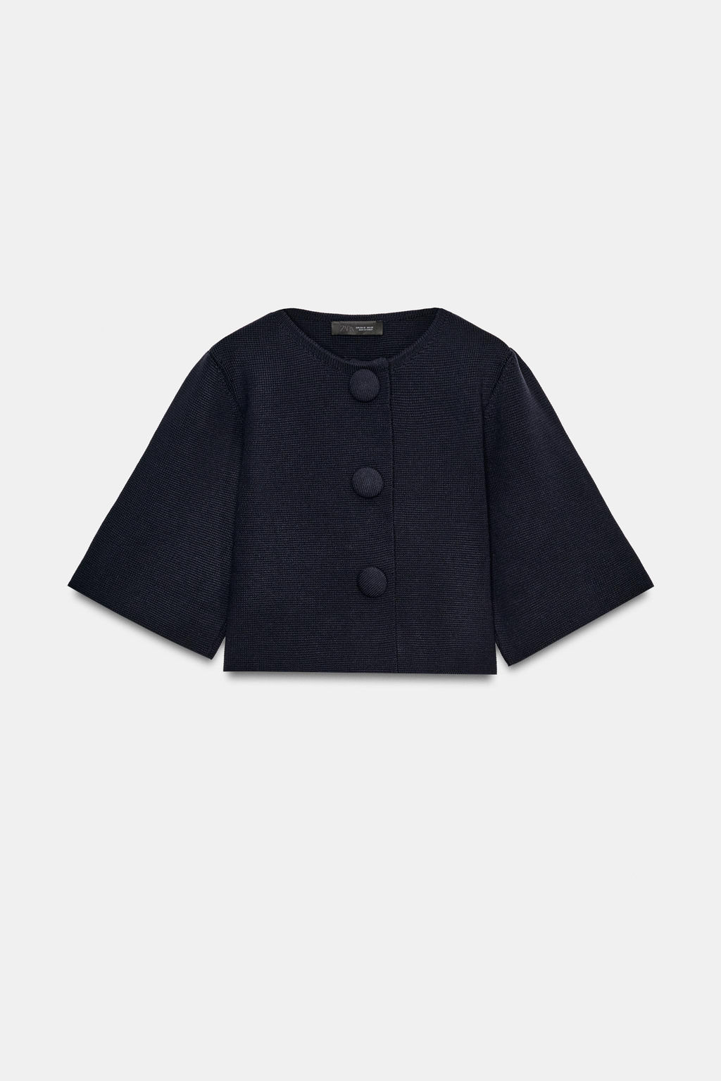 CHAQUETA CORTA PUNTO / Marino - Zara фото 7