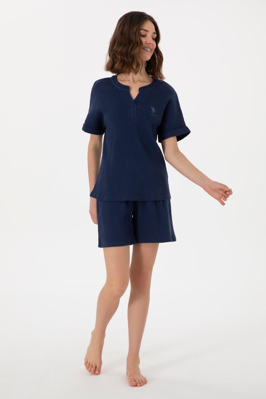 Kad_n Lacivert Pijama Tak_m_ Sepette S_rpriz _ndirim - U.s. polo assn фото 4