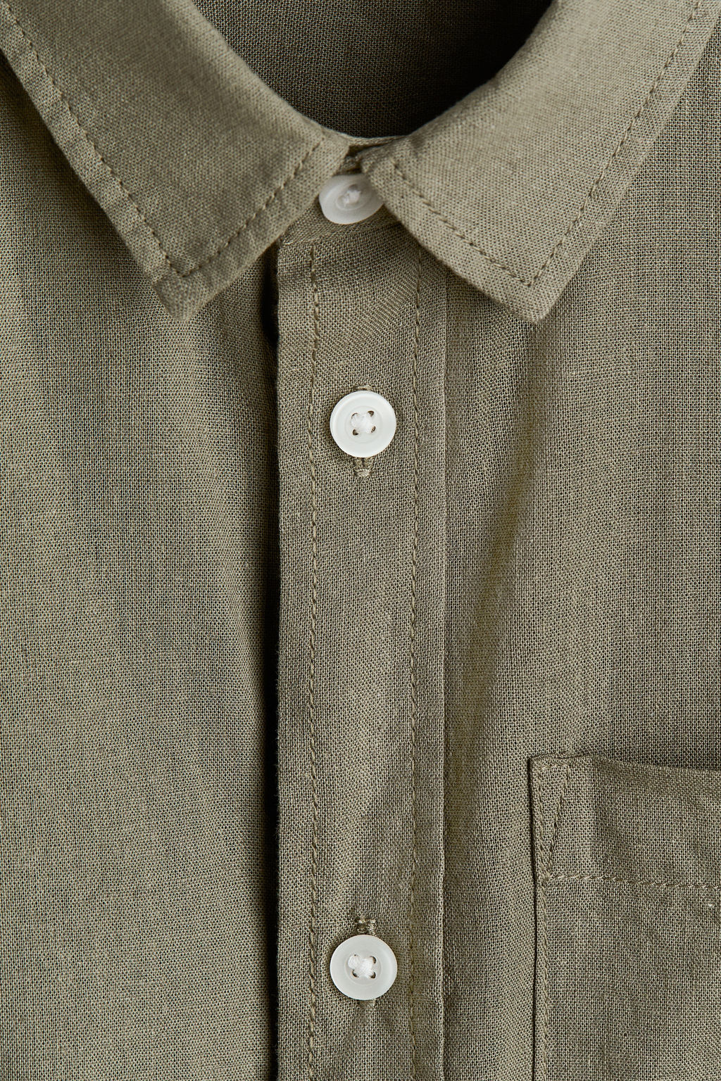 Camisa en mezcla de lino - H&m фото 3