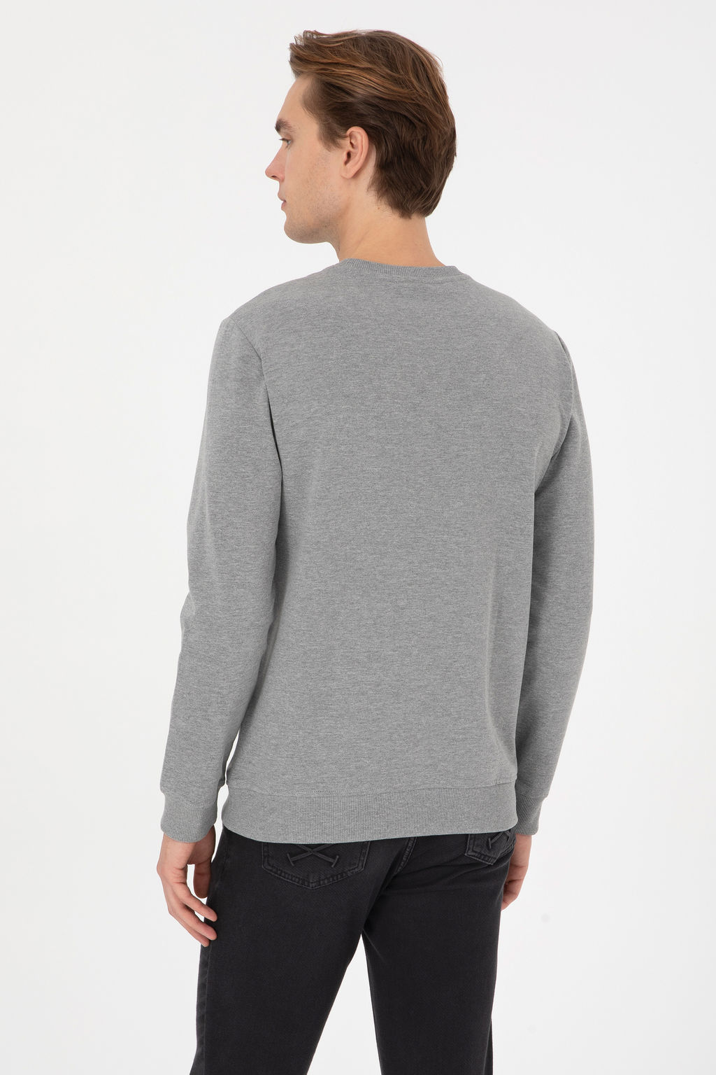 Erkek Gri Melanj Sweatshirt - U.s. polo assn фото 11