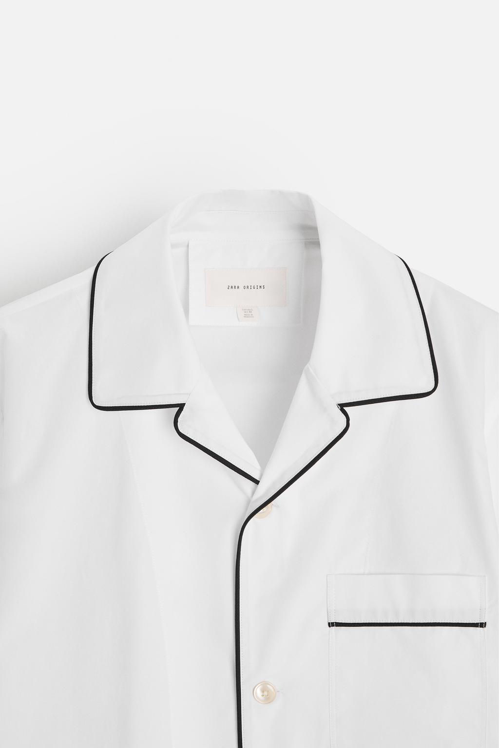 CONTRAST PYJAMA SHIRT - Zara фото 8