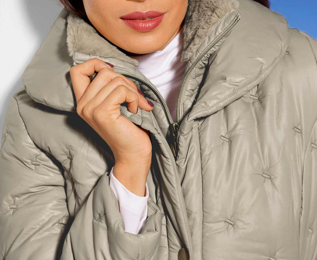 Стеганое пальто, кунжут - Ashley brooke фото 5