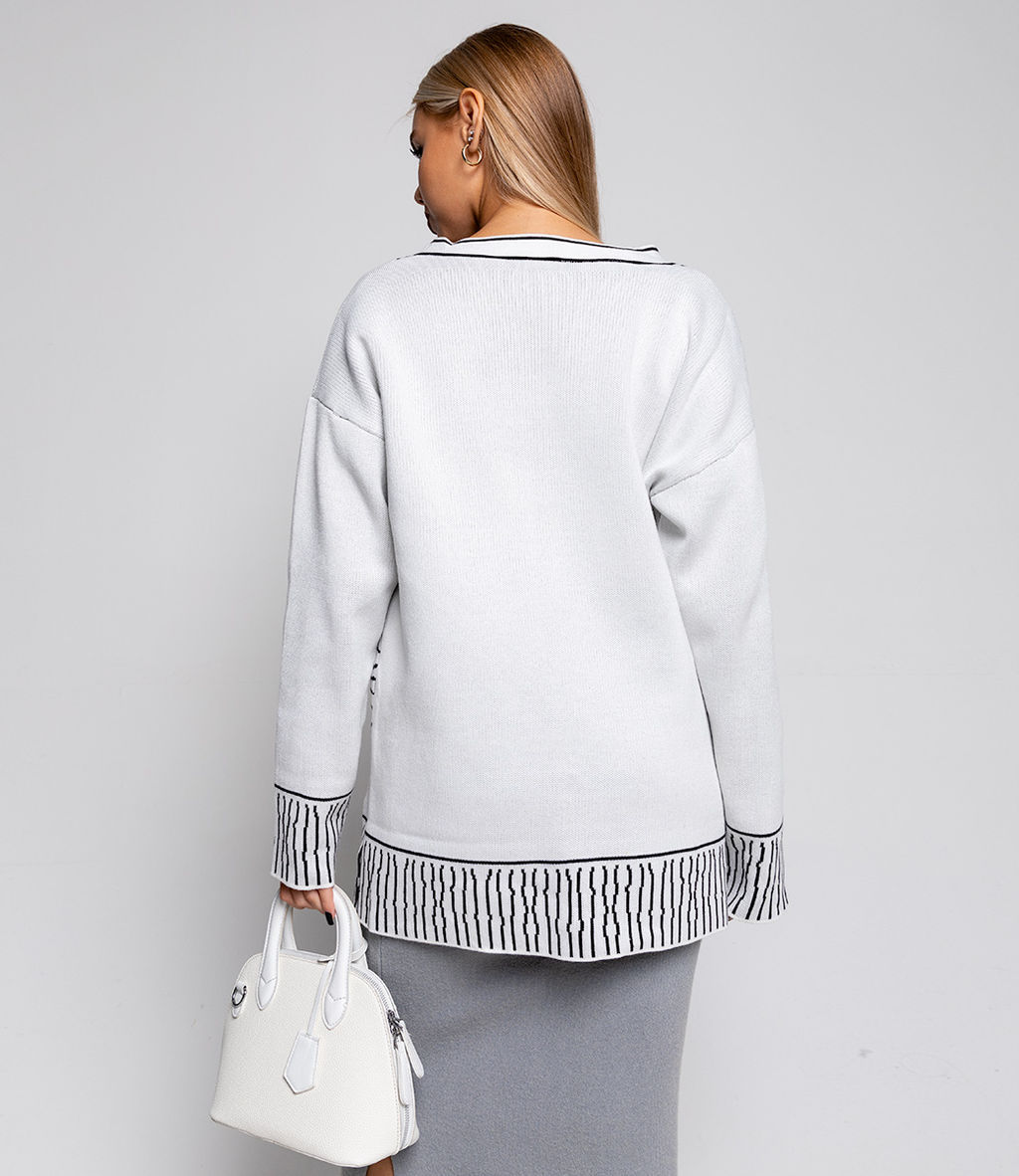Кардиган #КТ2468, белый