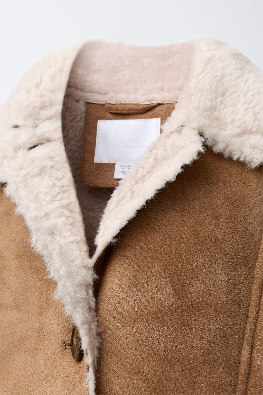 DOUBLE-FACED FAUX SHEARLING JACKET - Zara фото 5