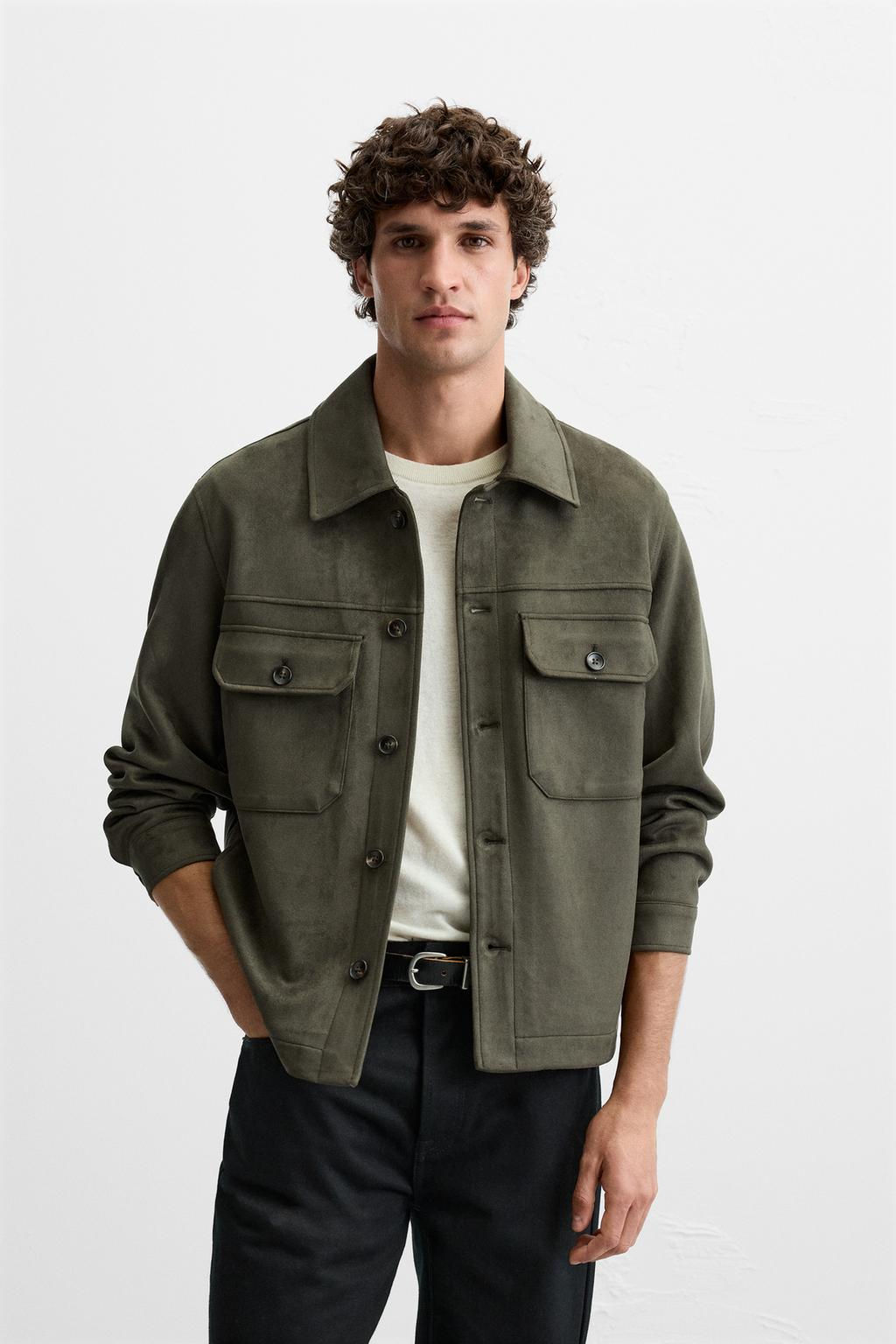 FAUX SUEDE OVERSHIRT - Zara фото 20