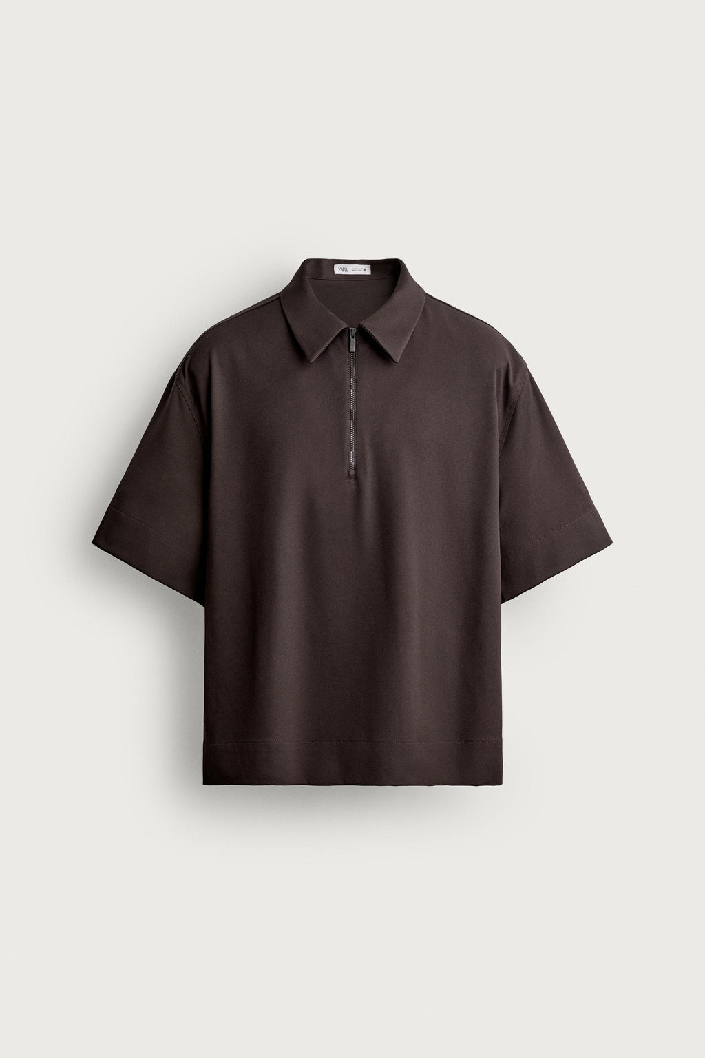 POLO T?CNICO CREMALLERA / Chocolate - Zara фото 8