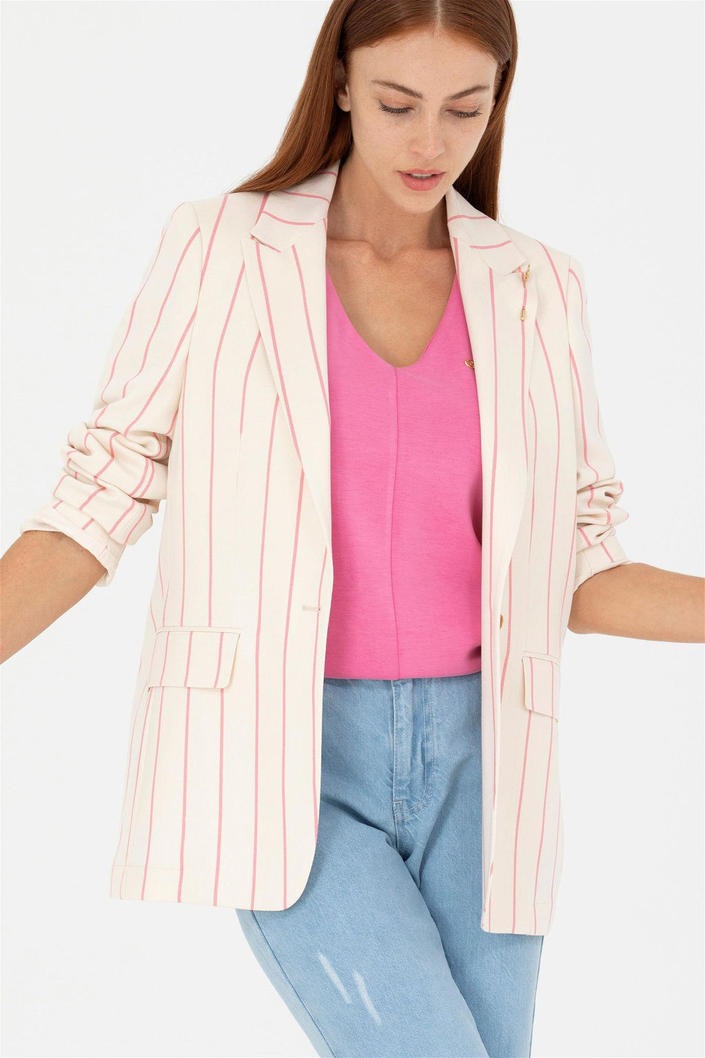 Женская розовая куртка - U.s. polo assn фото 3