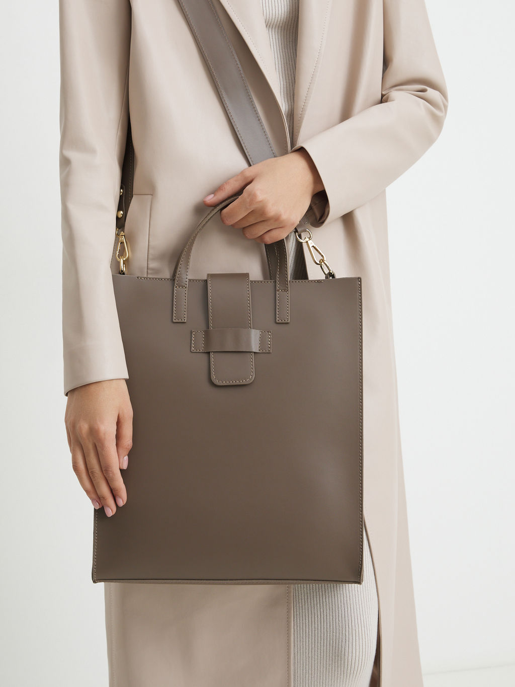 Женская сумка с ручками DIVAS BAG BEATRICE Артикул 3896283, серо-коричневый  фото 2
