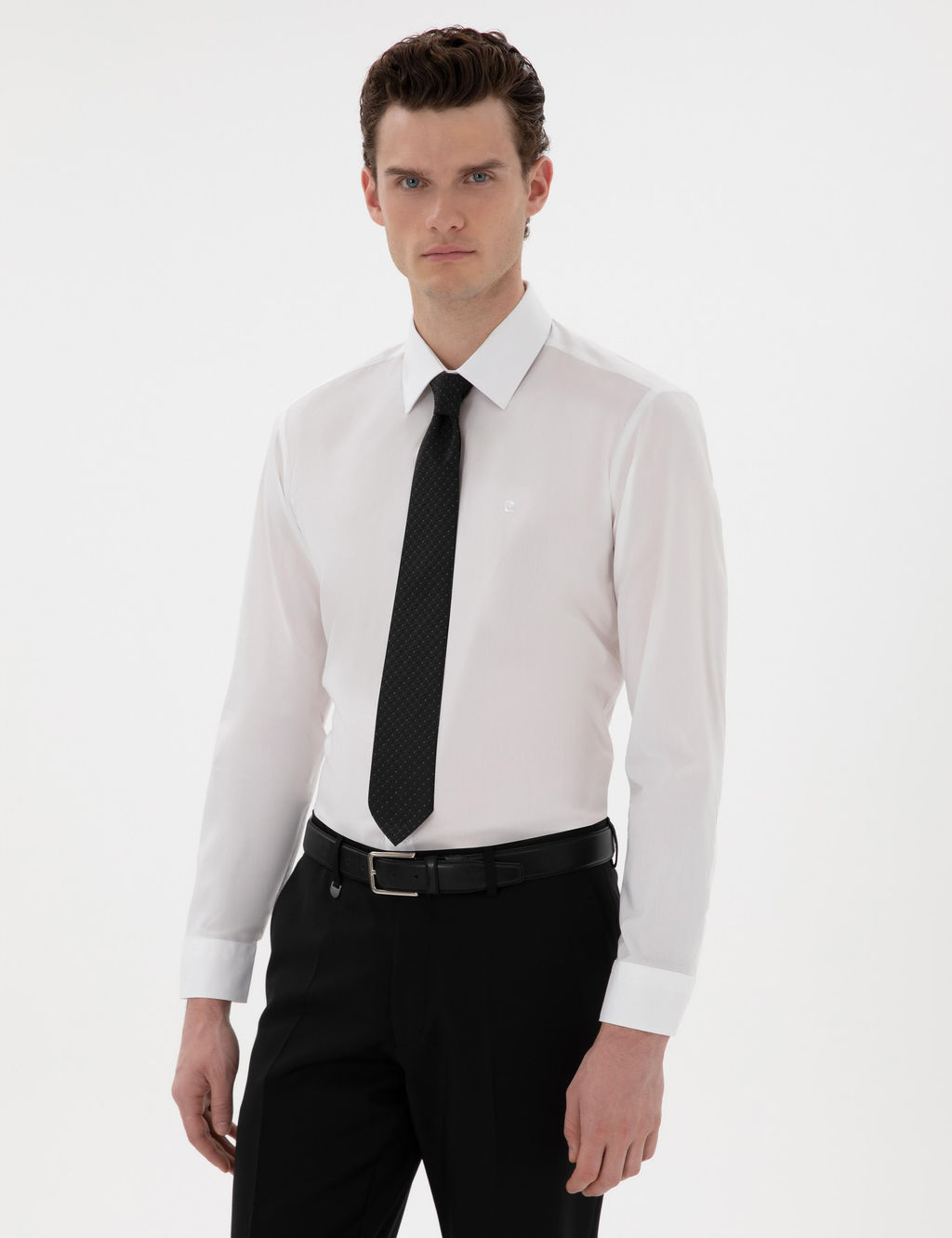 Beyaz Slim Fit Uzun Kollu Basic G_mlek
