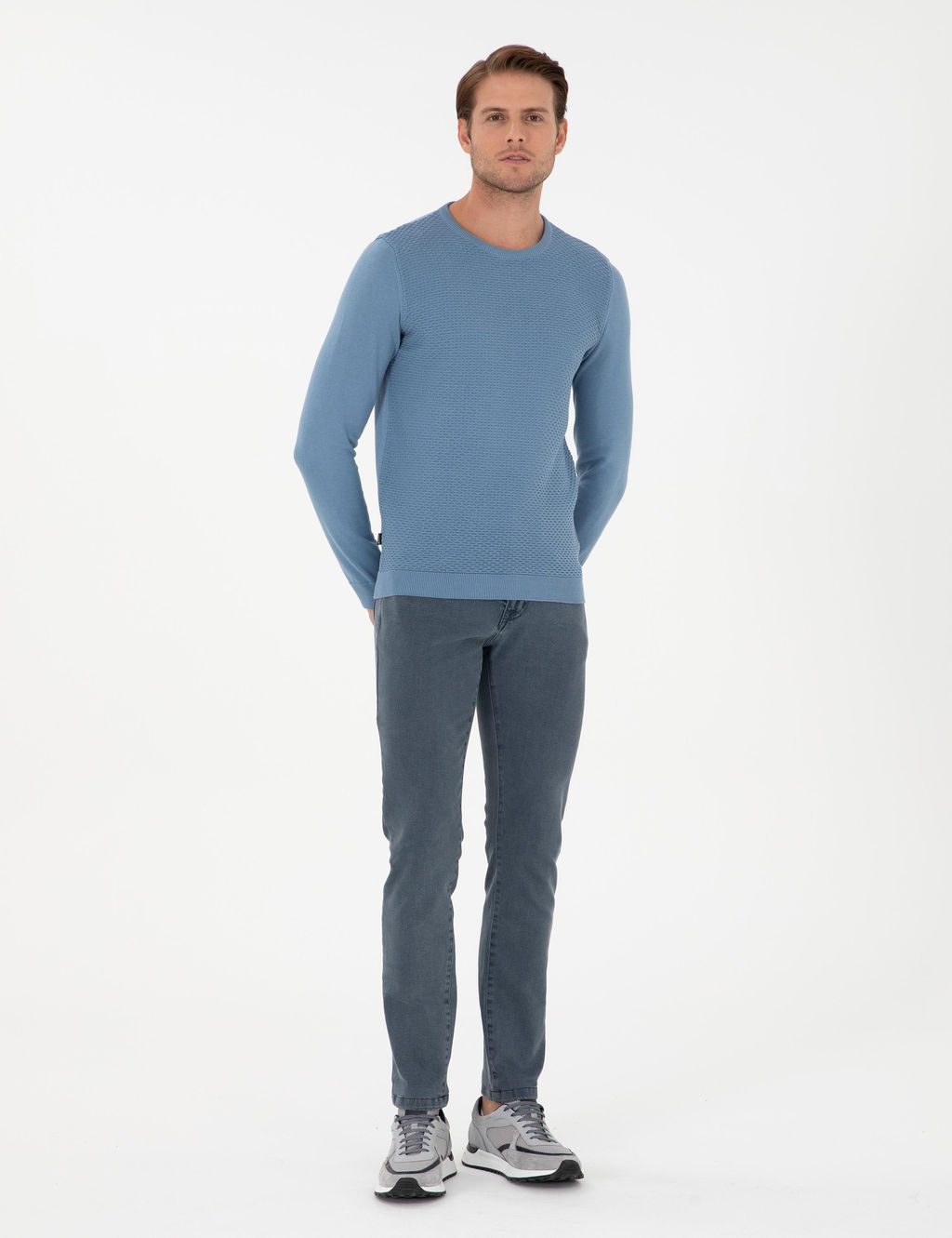 Gri Slim Fit Jean Pantolon
