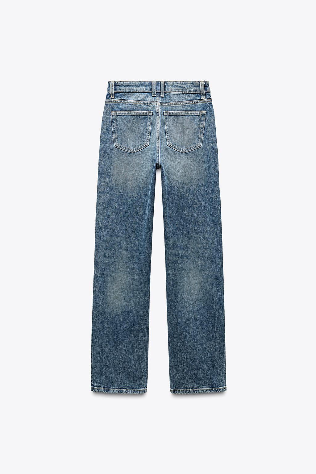 TRF STRAIGHT HIGH-WAIST JEANS - Zara фото 6