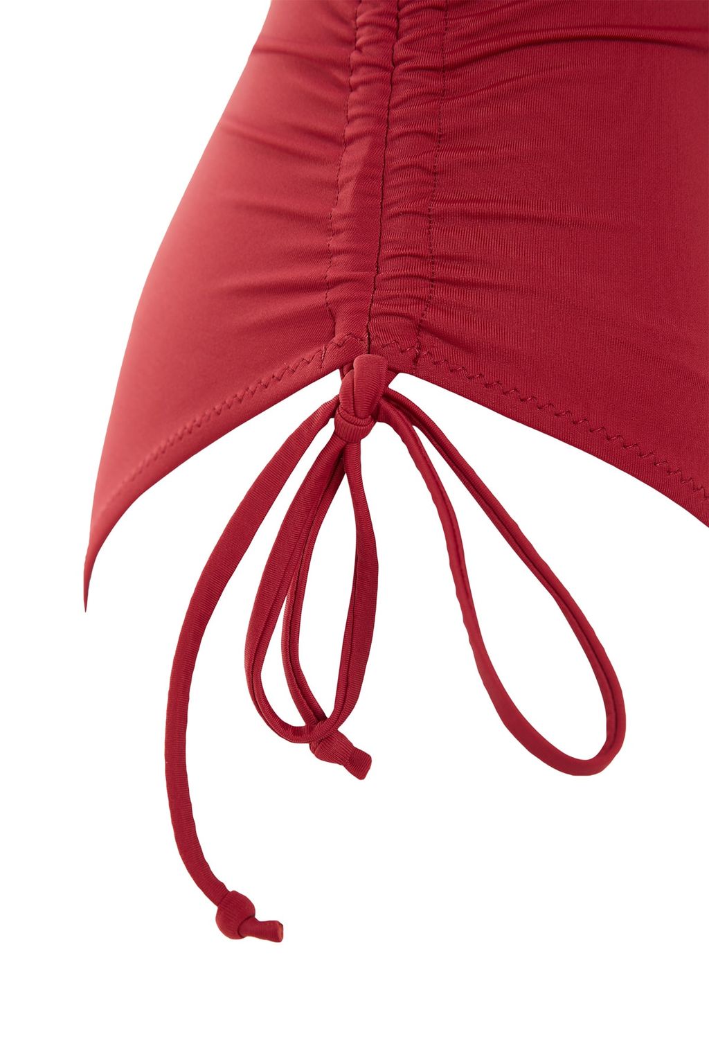 Bordo Derin Dekolteli Buzgulu High Leg Mayo TBESS23MA00217