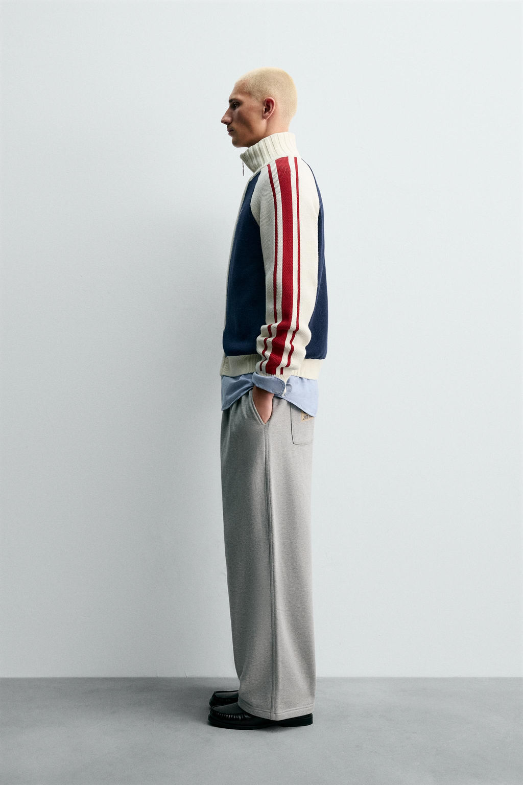 CHAMPION ® X ZARA COLOUR BLOCK STRIPE CARDIGAN  фото 4