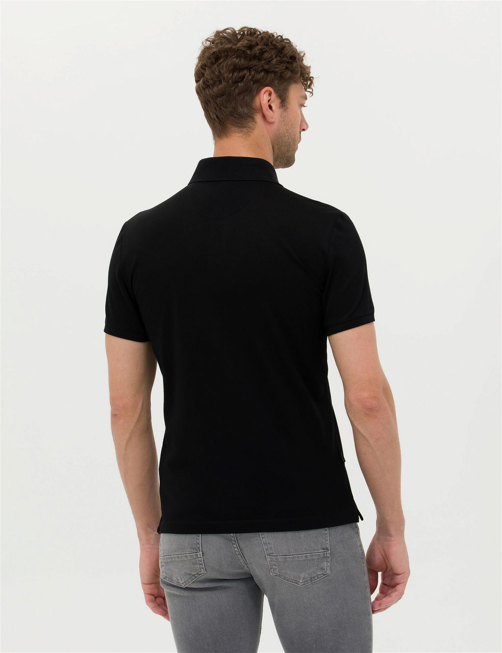 Siyah Slim Fit Merserize Ti__rt - Pierre cardin фото 5