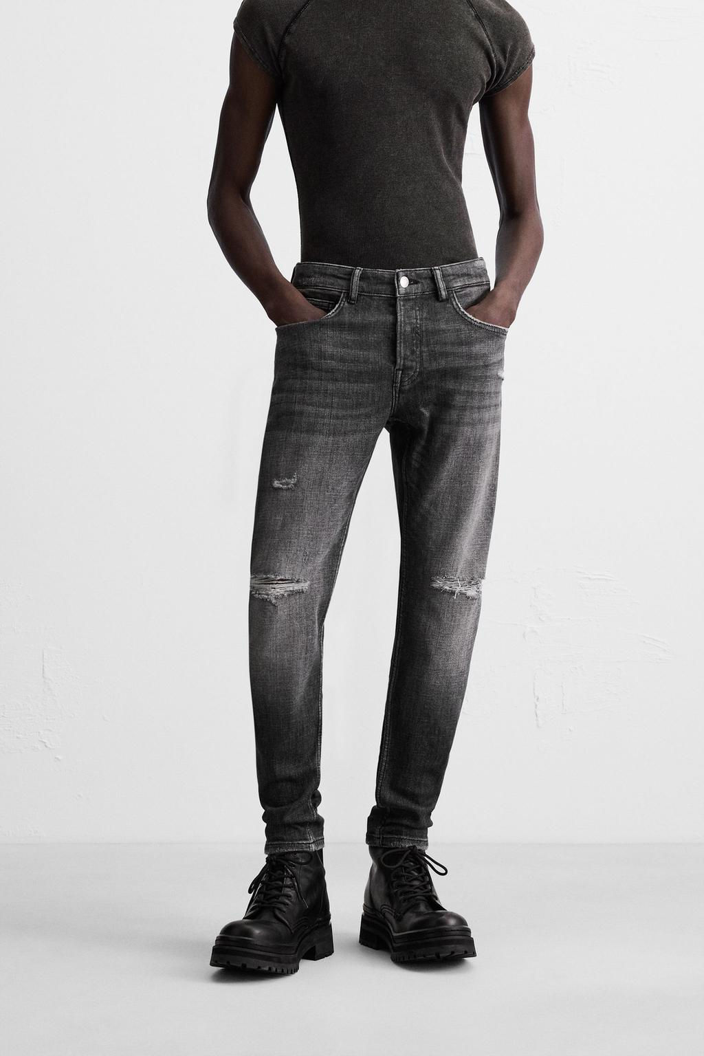 RIPPED SKINNY FIT JEANS - Zara фото 20