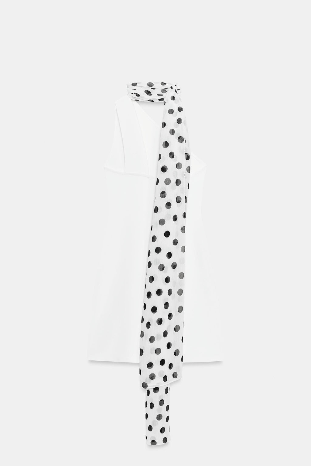 VESTIDO HALTER PA?UELO LUNARES / Blanco - Zara фото 7