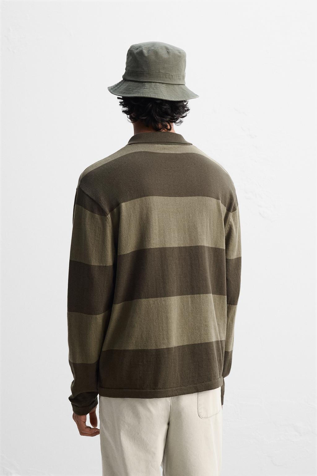 STRIPED KNIT POLO SHIRT - Zara фото 4