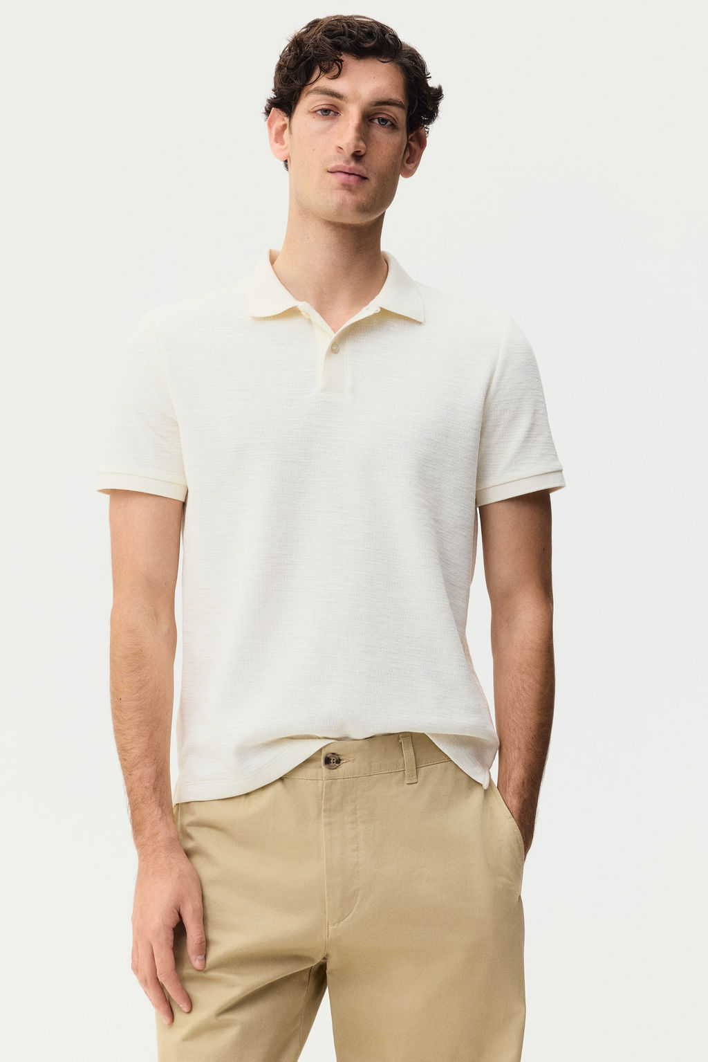 Polo en punto jacquard Slim Fit - H&m фото 4