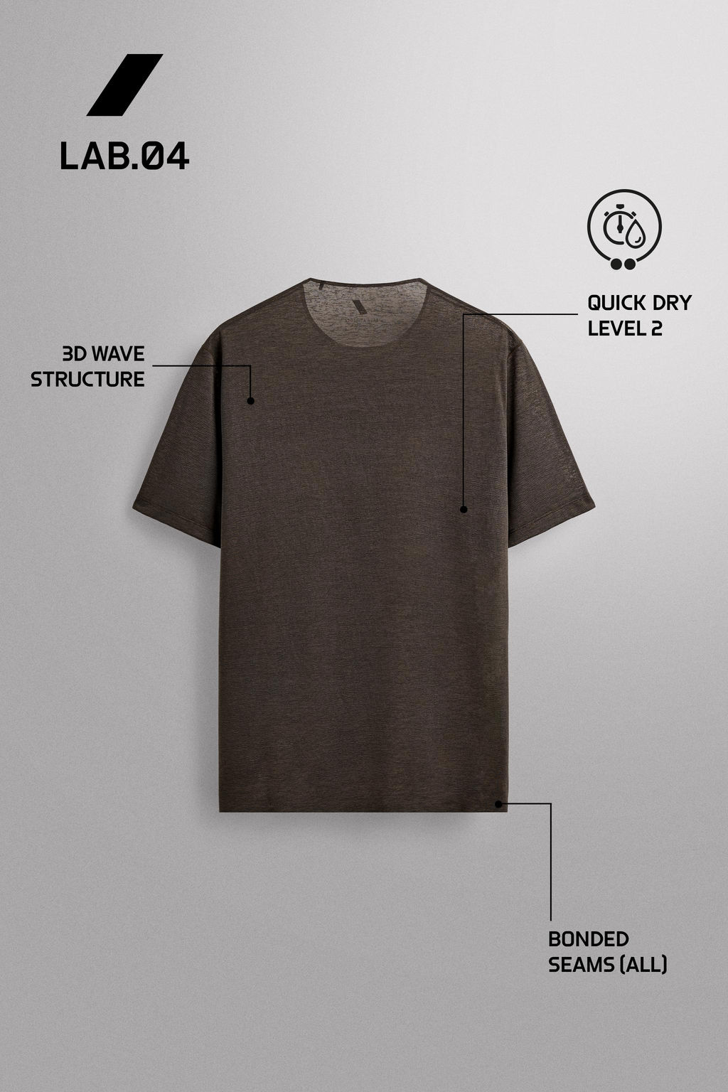 CAMISETA RUNNING ESTRUCTURA LIGERA / Verde medio