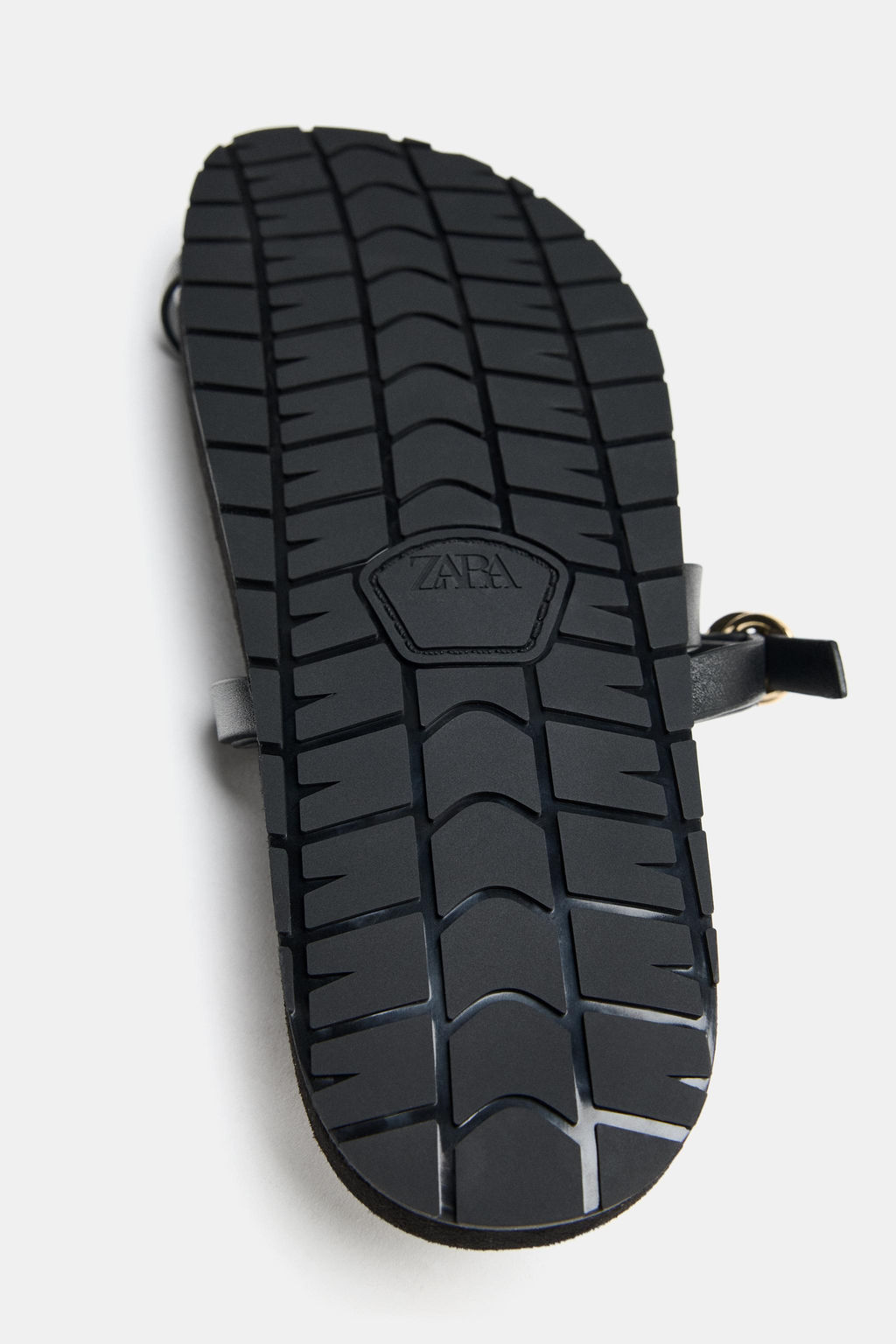 SANDALIA PLANA TIRAS PIEL / Negro - Zara фото 7