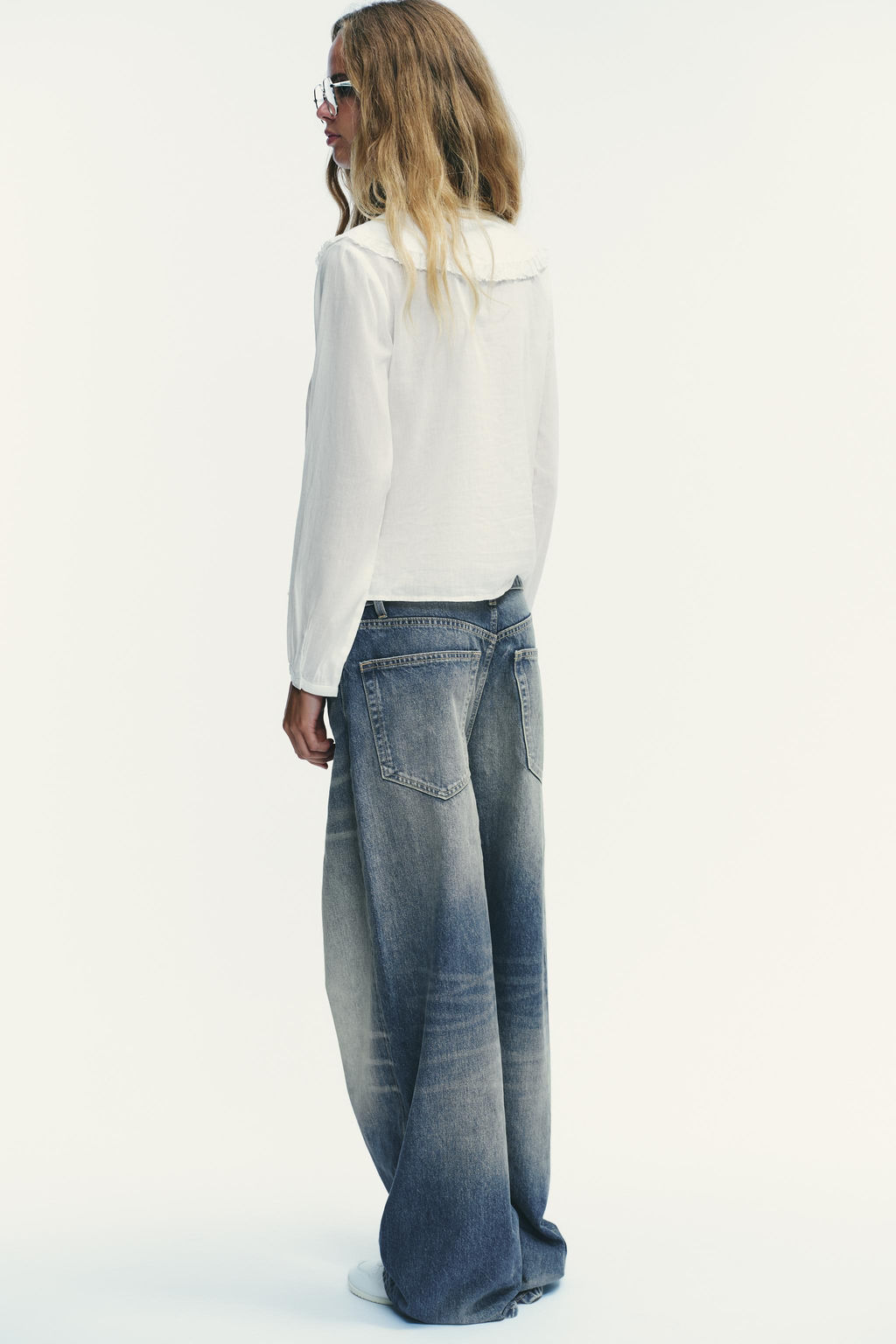 EMBROIDERED PETER PAN COLLAR SHIRT - Zara фото 5