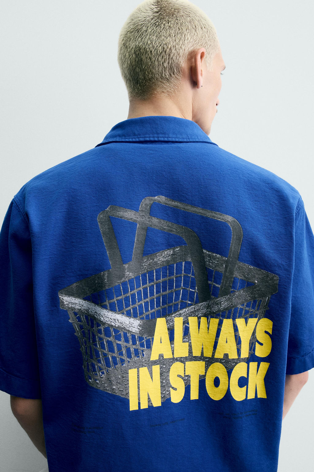 CAMISA RELAXED FIT ESTAMPADO CESTA / Azul - Zara фото 6