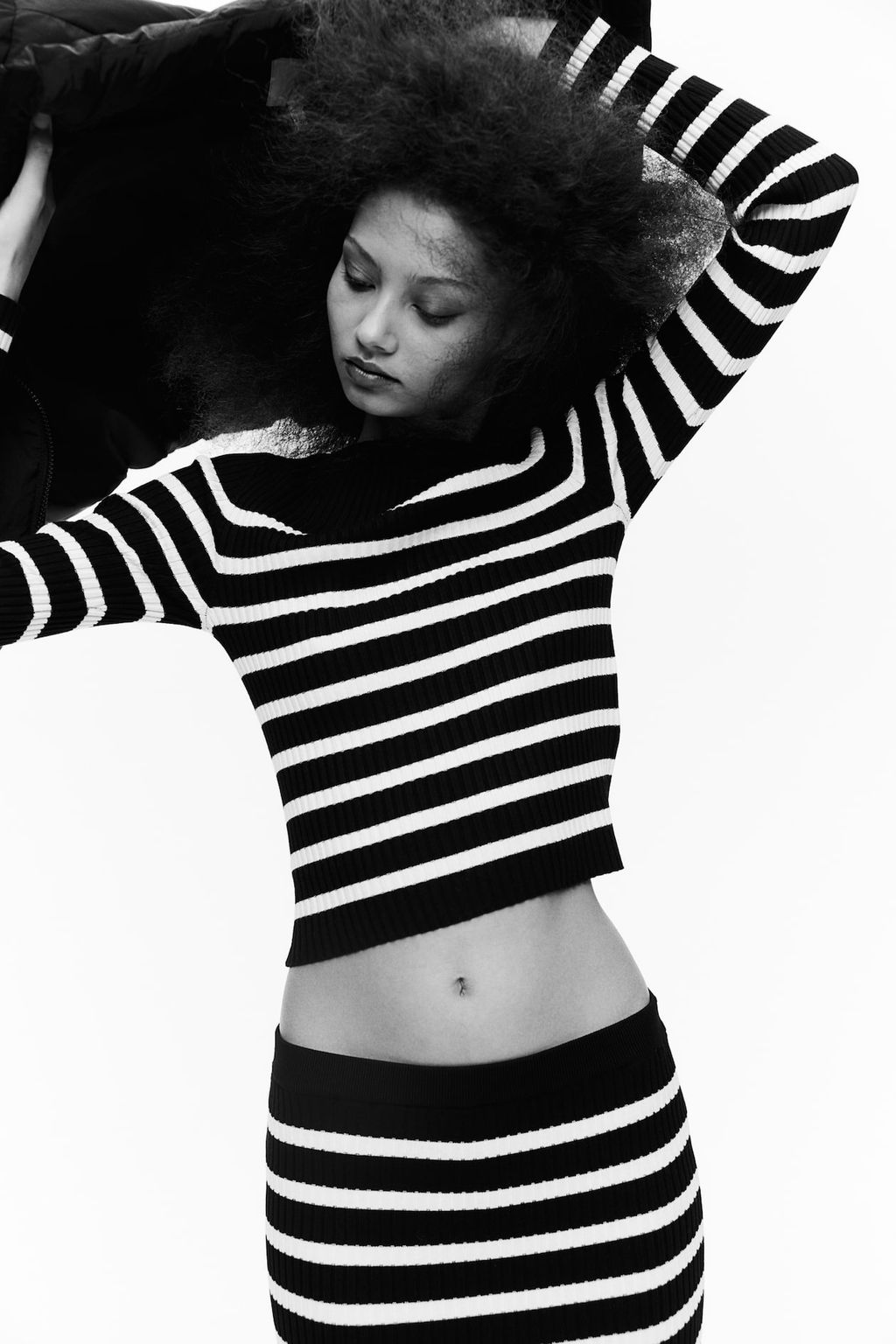 Top en punto de canale con escote barco - H&m фото 3