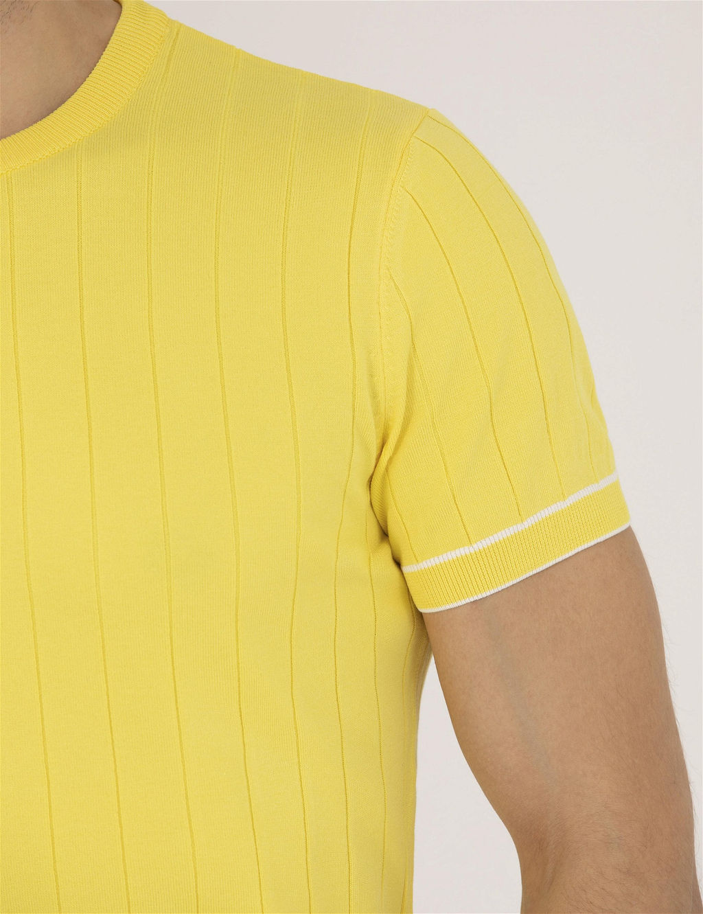 A__k Sar_ Slim Fit Bisiklet Yaka Triko Ti__rt - Pierre cardin фото 7