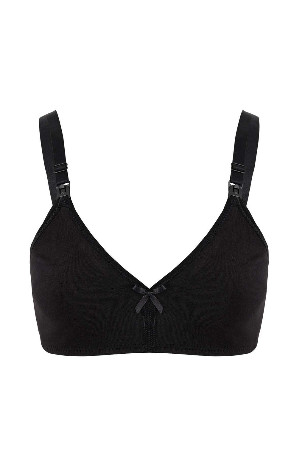 Siyah-Ekru 2li Pamuklu Emzirme Sutyeni Kaps?z Sutyen THMSS26SU00008