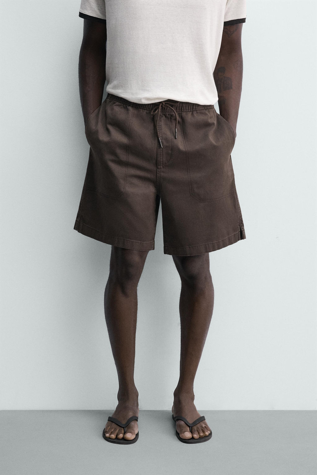 BERMUDA RELAXED FIT LAVADA / Negro - Zara фото 2
