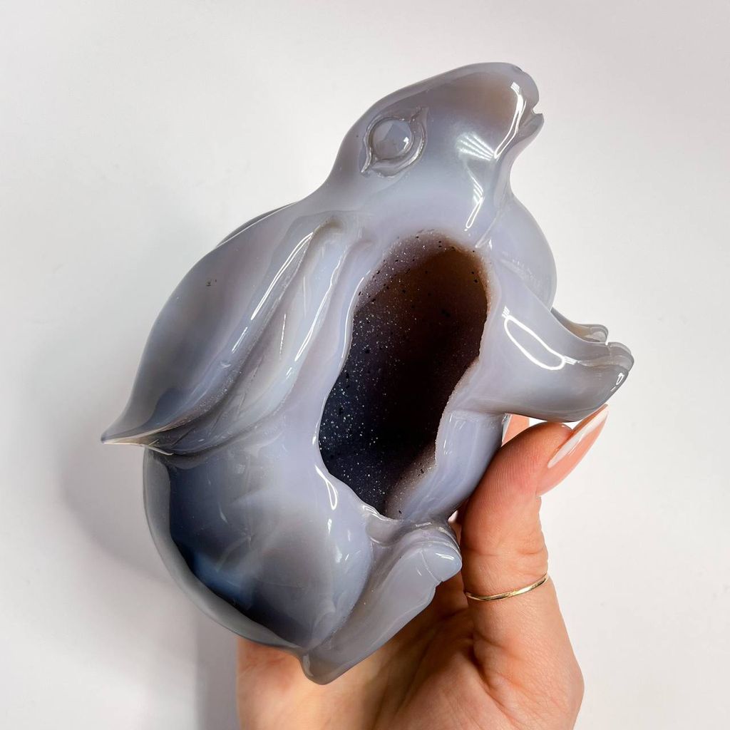 Кролик резной из Агата с жеодой - Радуга самоцветов фото 3