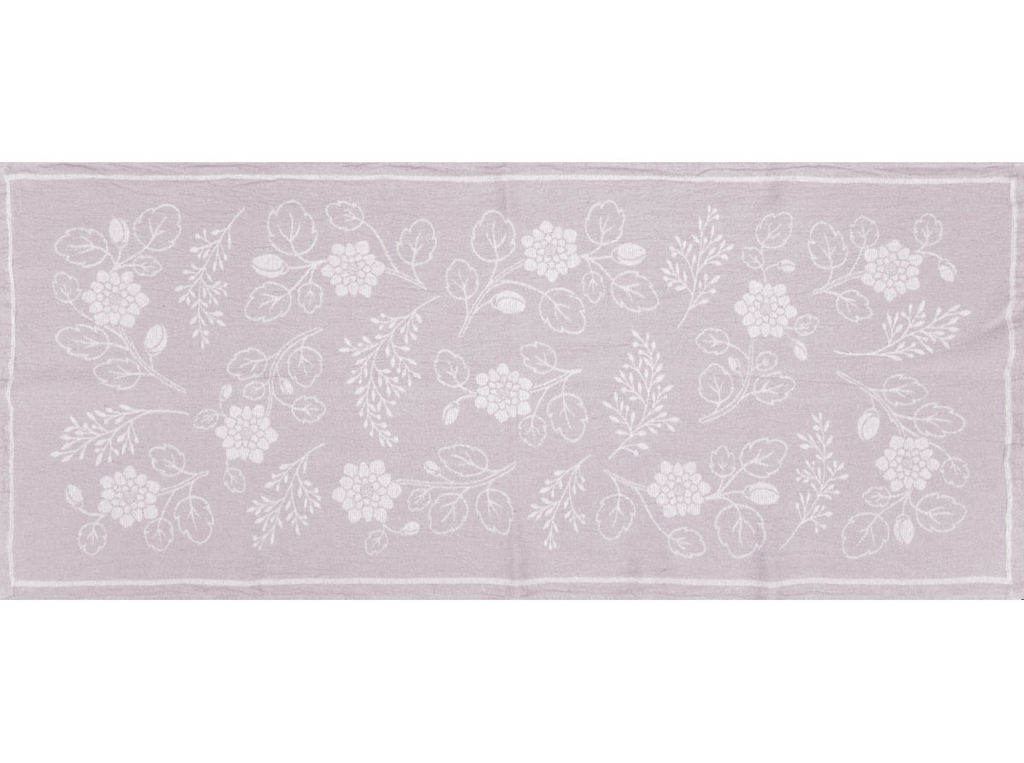 24С93-ШР/у. 50*120 Полотенце "Белые цветы" цв. 3 рис. 179 сиреневый